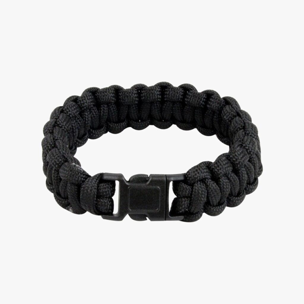 Paracord armband met quick release zwart