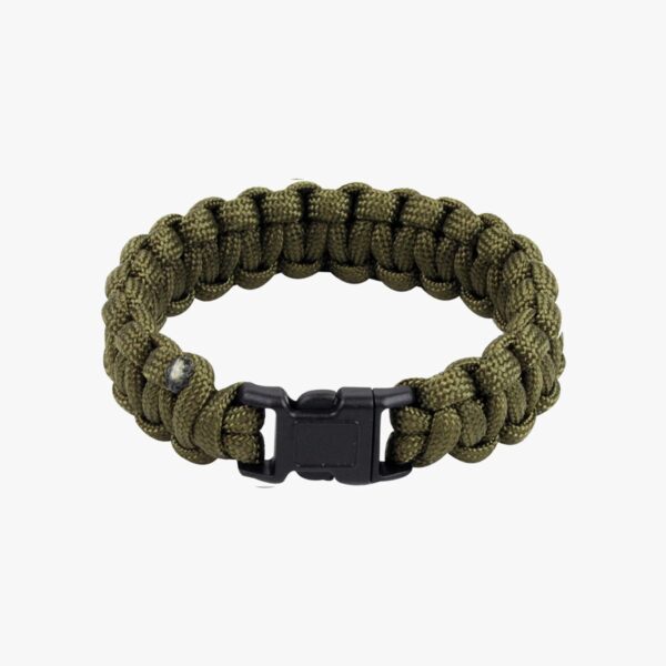 Paracord armband met quick release olijfgroen