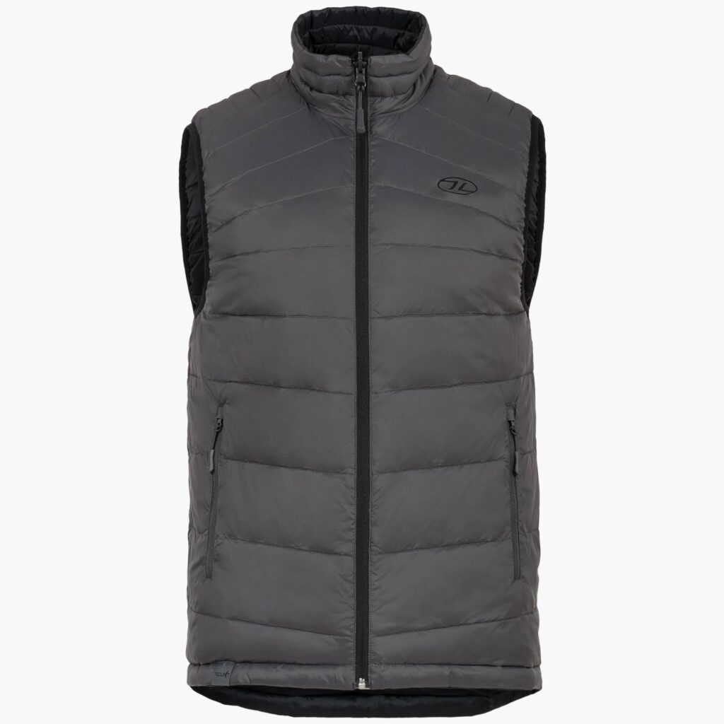 Omkeerbare gilet voor heren grijs/zwart