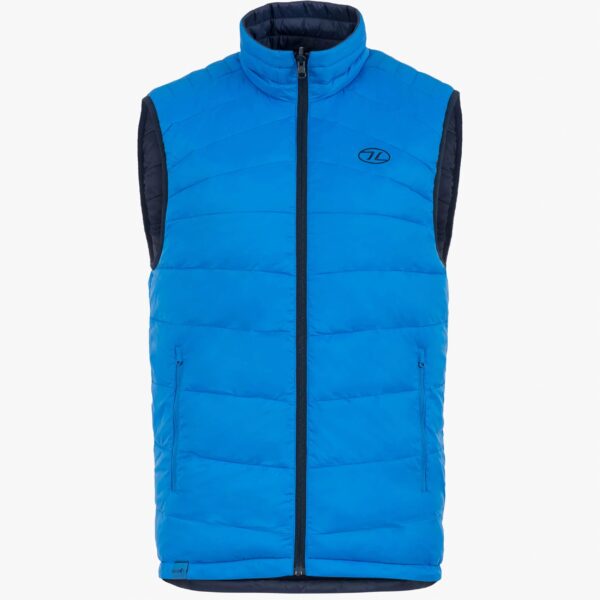 Omkeerbare gilet voor heren blauw/zwart