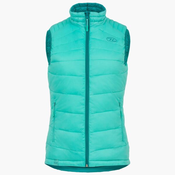 Omkeerbare gilet voor vrouwen mint/smaragd