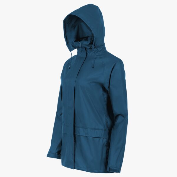 Dames Stormguard jas blauw zijkant