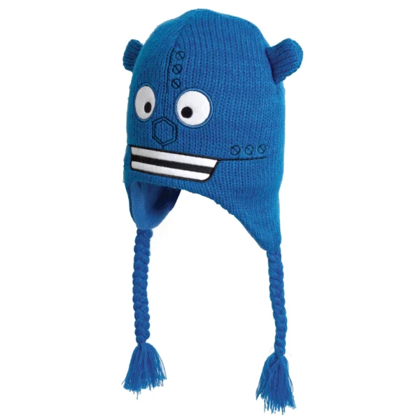 Robot oorwarmer muts blauw