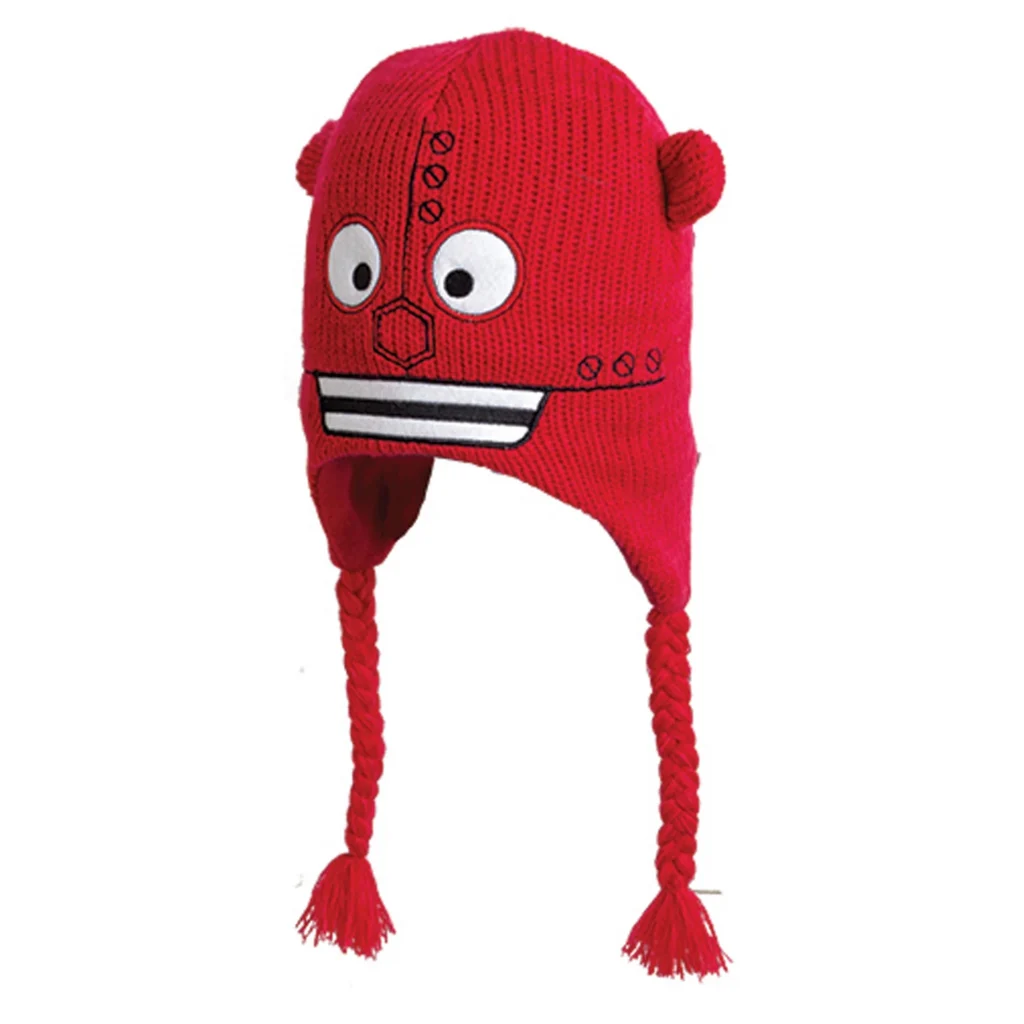 Robot oorwarmer muts rood