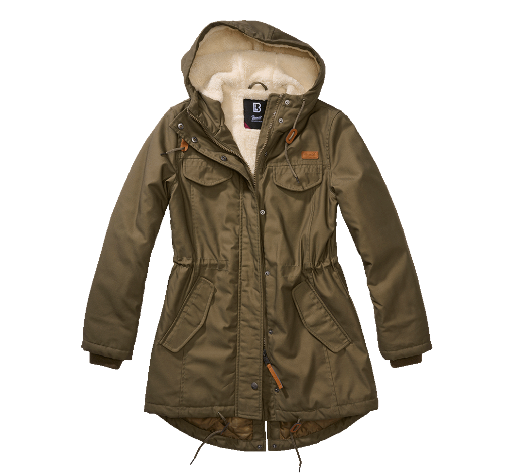 Parka winterjas voor dames olijfgroen