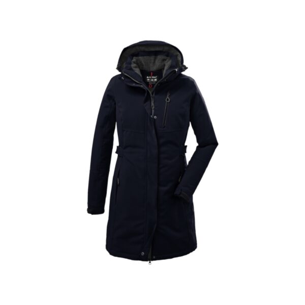 Functionele parka met afritsbare capuchon marineblauw