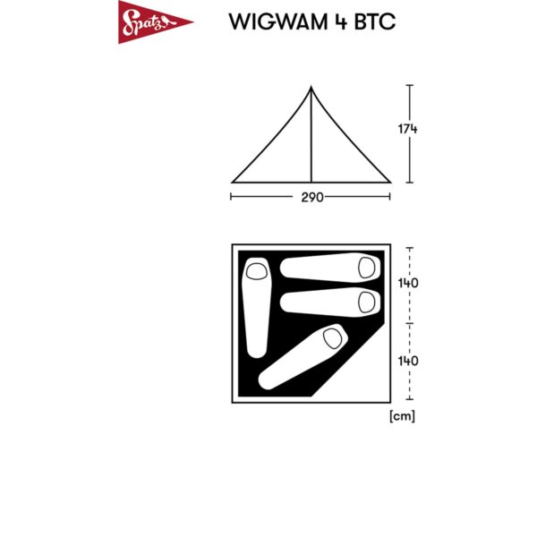 Wigwam 4-persoons tent afmetingen